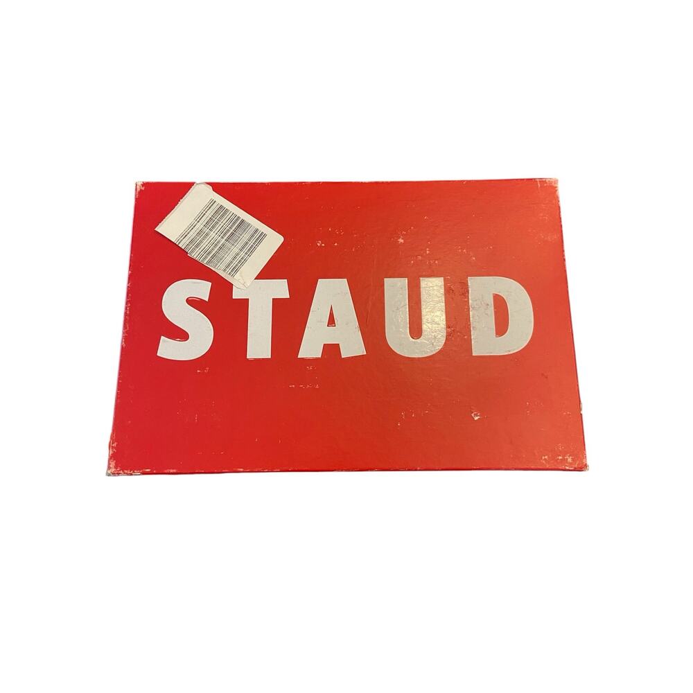 Staud Rellie Heel Sandal Wrap Ankle Strap Suede Leather Open Toe Cashew 8.5/38.5 - Picture 13 of 14